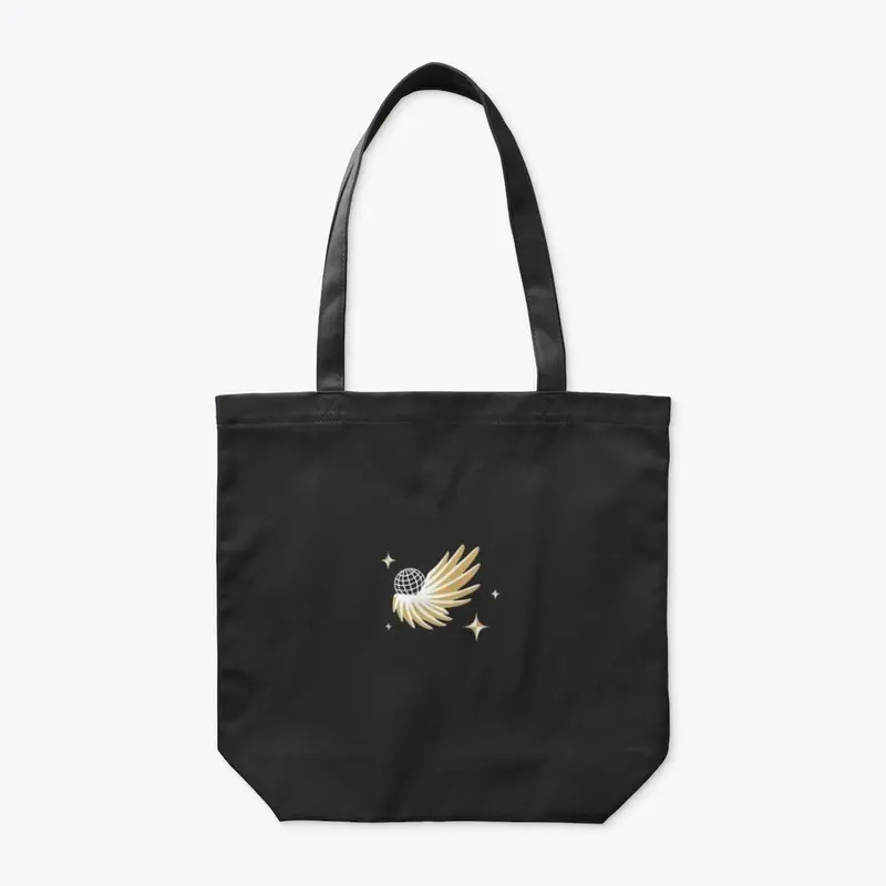 Talaria Black and Gold Tote Bag